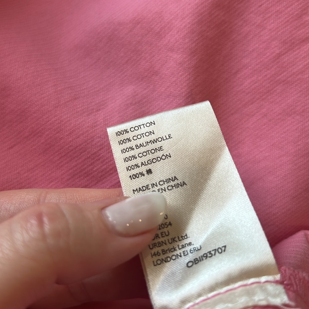 Pilcro by Anthropologie Pink Corduroy Boyfriend Button Down Shirt Flip Cuffs - Picture 7 of 7